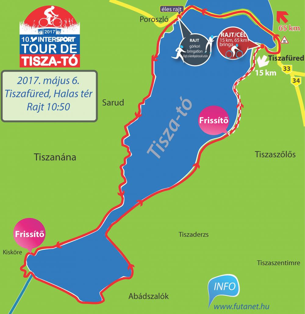 tisza tó térkép 10. Intersport Tour de Tisza tó térkép   Futanet.hu tisza tó térkép
