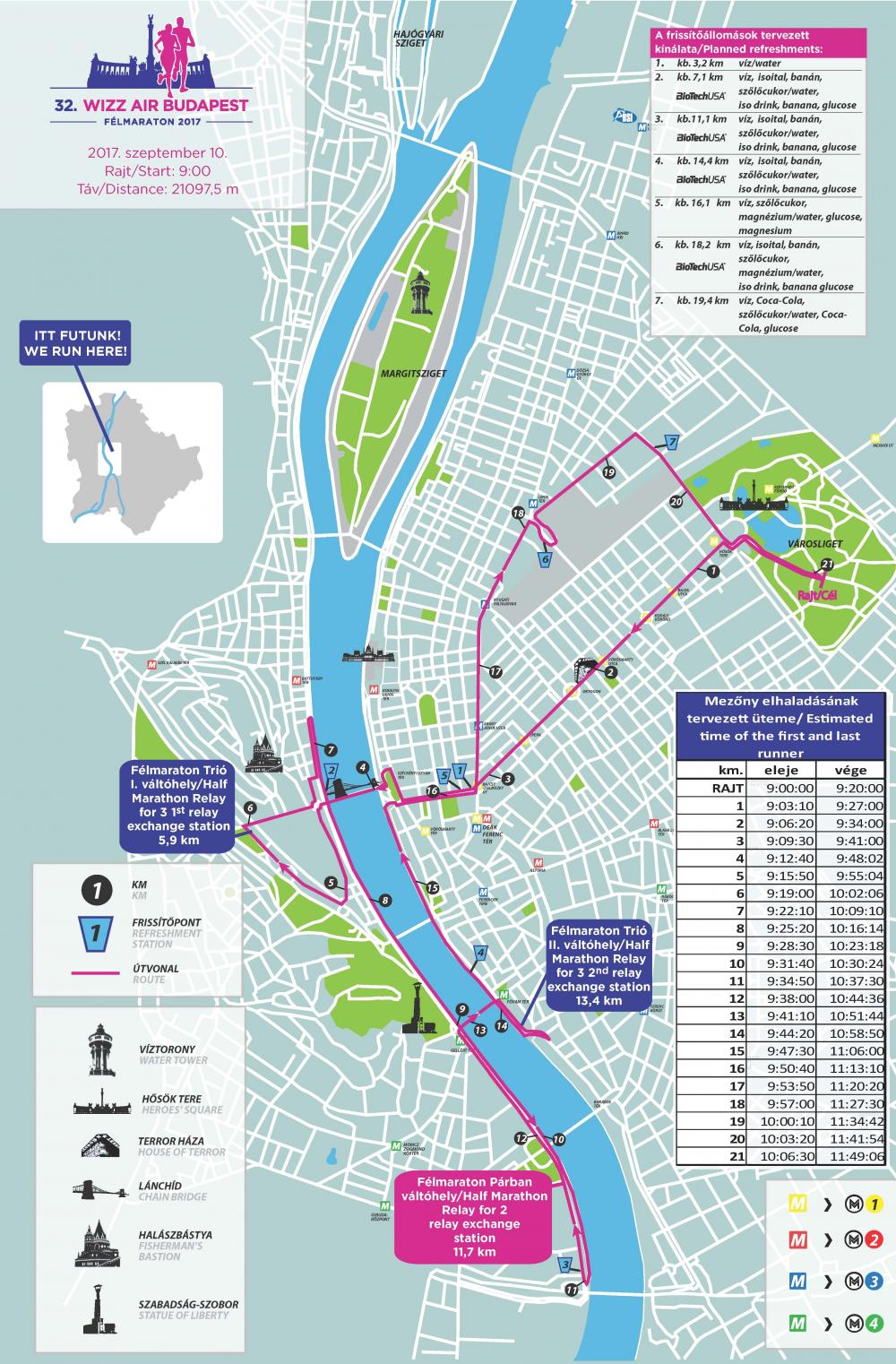 budapest virtuális térkép 32. Wizz Air Budapest Félmaraton térkép   Futanet.hu budapest virtuális térkép