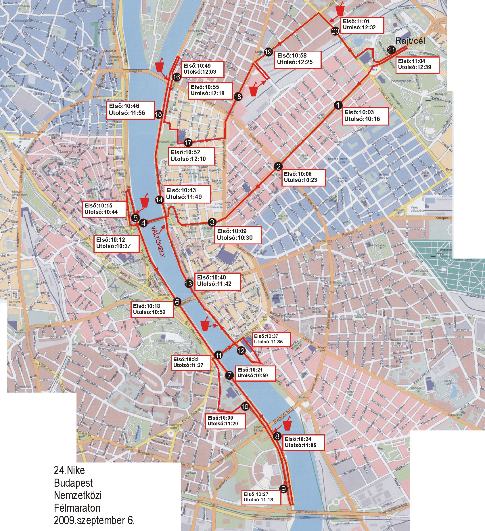 budapest nyomtatható térkép 24. Budapest Nemzetközi Félmaraton, Térkép   Futanet.hu budapest nyomtatható térkép
