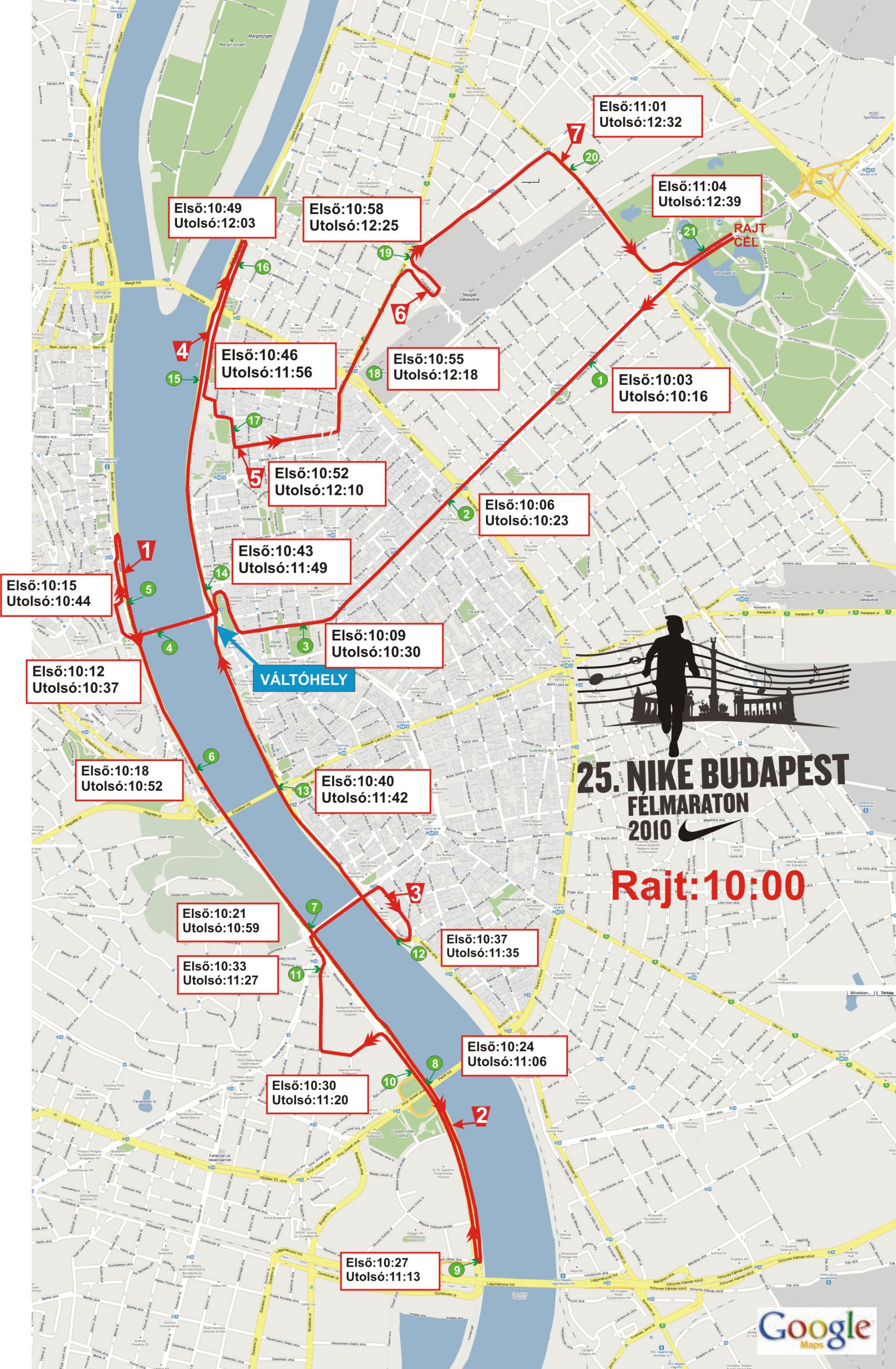budapest térkép útvonal 25. Nike Budapest Nemzetközi Félmaraton Térképek   Futanet.hu budapest térkép útvonal