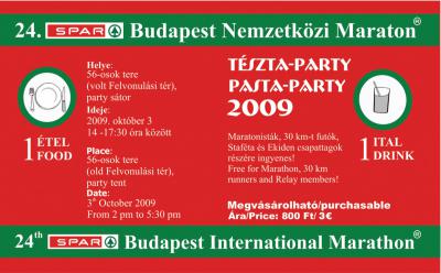 2009-es 24. SPAR Budapest Nemzetkzi Maraton s Futfesztivl tszta-party