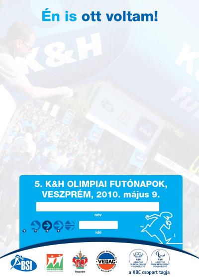 5. K&H olimpiai futnapok - Veszprm online emlk oklevl